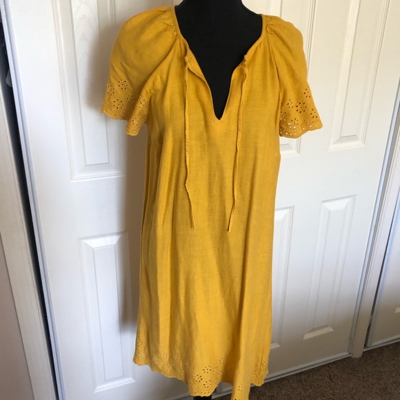old navy mustard yellow dress